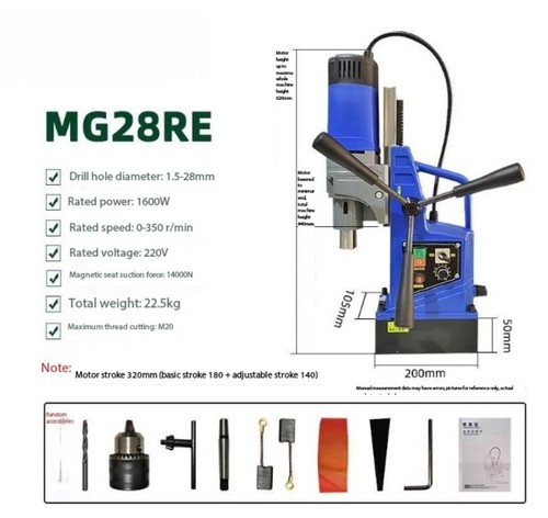 Trapano magnetico grado industriale piccolo multifunzione magnetico 220V - Foto 4 di 12