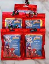 10 X PARTY BAG POUCH FAVOUR SPIDERMAN &  Friends BIRTHDAY PERSONALISED prefilled