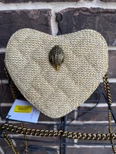 NWT Kurt Geiger London Kensington Heart Novelty Crossbody Beige #4027140999