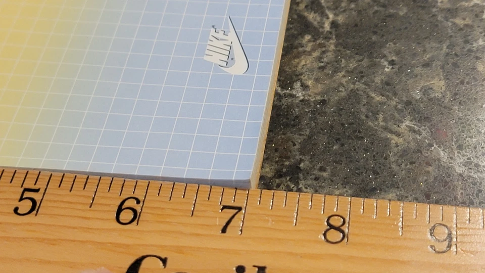 Almohadilla de papel estacionaria vintage Nike Notes original Swoosh años 80 RARA colores pastel Foto 3 de 4