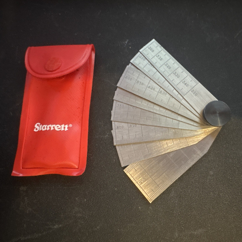 Starrett No. 269B Metal Feeler Gage Set w/ Red Starrett Case Feeler Gauge