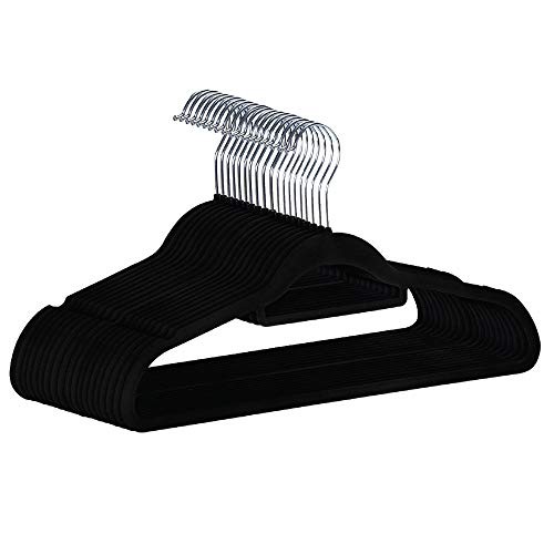 ANSIO Velvet Hangers 20 Pack - Non-Slip Ultra Thin  Assorted sizes 