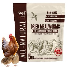 Dried Mealworms for Chickens, Birds, Hamster, Reptile and Turtle - Premium No...