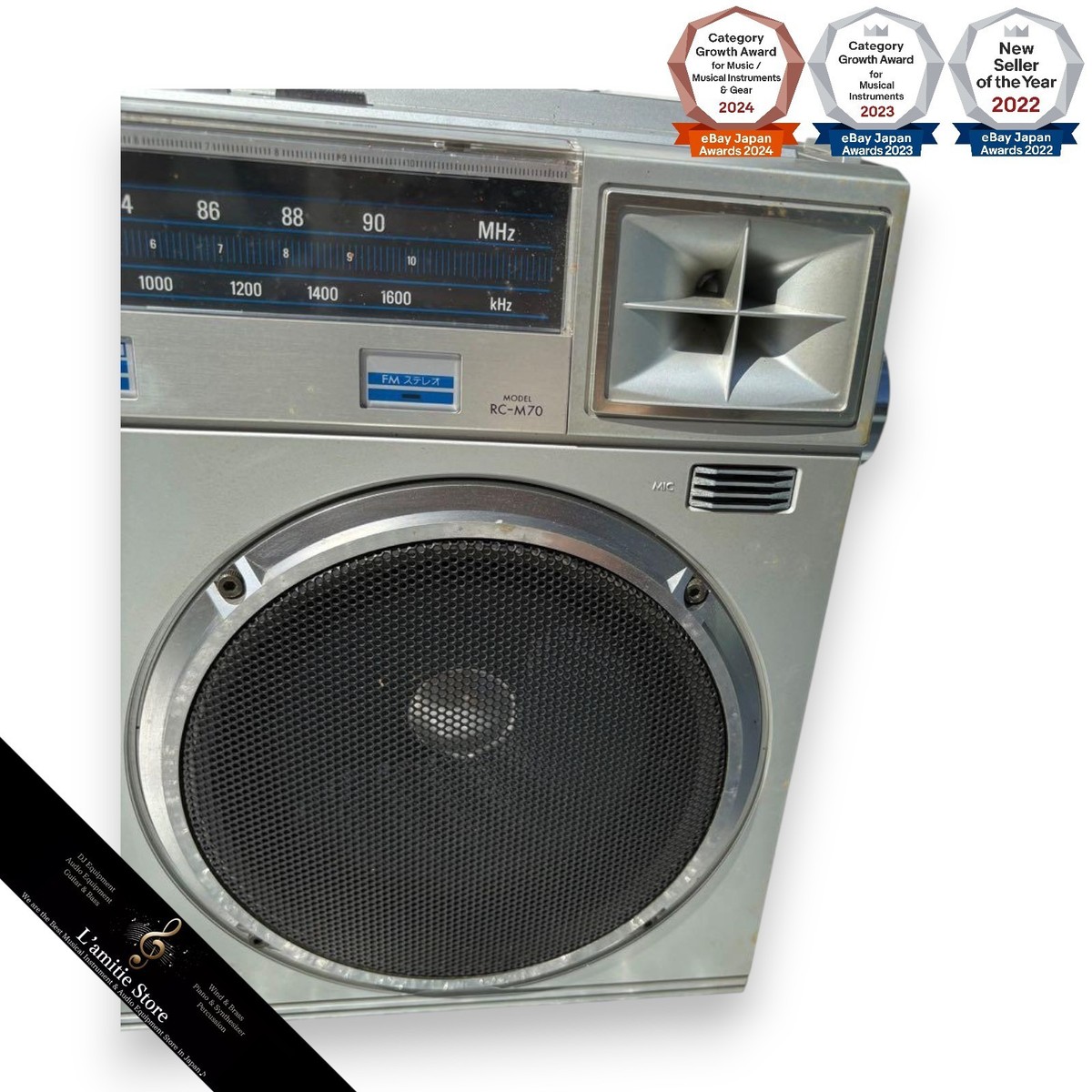 Victor RC-M70 AM FM Stereo Radio Cassette Recorder Silver RCM70 M