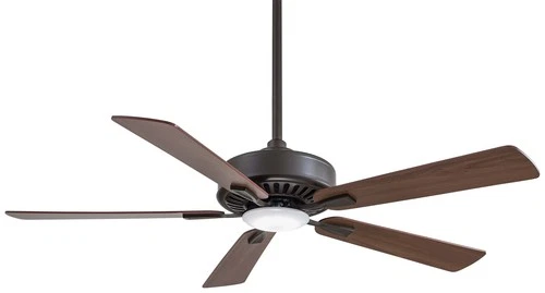 Minka Aire Contractor LED 52" Ceiling Fan - Medium Maple / Dark Walnut 5-Blade - Picture 1 of 2