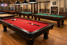 8' Pool Table Felt Red Billiard Cloth 8ft Stain Resistant Pre-Cut  6 Rails Set