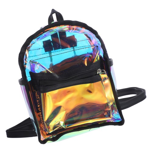 Sequin Laser School Bag Student Multifunctional Backpack Iridescent - Picture 8 of 12