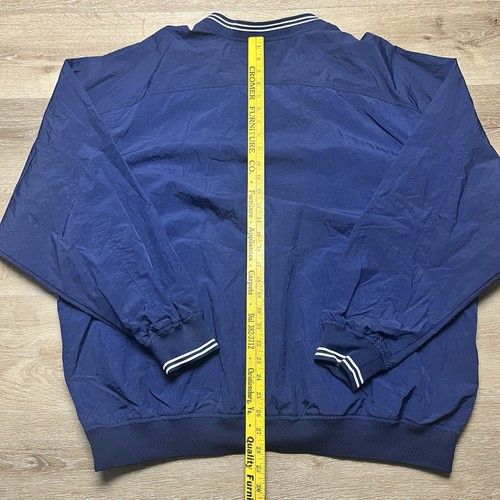 Vintage 90s Nike Mens Windbreaker Center Swoosh V Neck Pullover Navy Blue- XXL - Picture 8 of 13