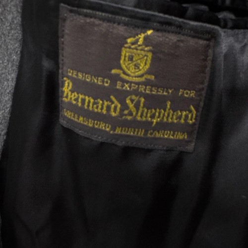 VINTAGE Bernard Shepherd Coat Men Large 42 Gray Over Cashmere England Lined - Picture 5 of 14