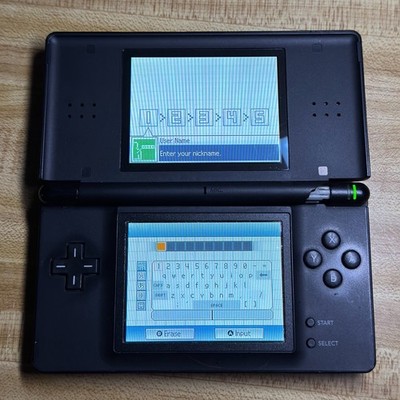 Nintendo DS Lite Handheld System - Black | Broken Hinge - Selling As Is