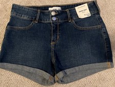 NWT - Abercrombie Kids Girls Jean Shorts Size 17/18 Regular   Mid Rise Shortie