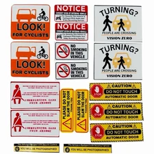 Tlc (uber ,Lyft,Taxi) Approved Vehicle Safety Decals Sticker- 14 Pieces.