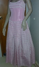 Vintage JESSICA MCCLINTOCK for Gunne Sax Millenium 2000 Corset Gown Sz 3 Pink