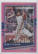 2020 Donruss Nickname Variation Holo Pink Ronald Acuna Jr (El de La Sabana) s1i