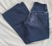 Lock Prest Vtg 1970's Distressed Sears Denim Pants, Youth Sz 12 Actual W24xL25 