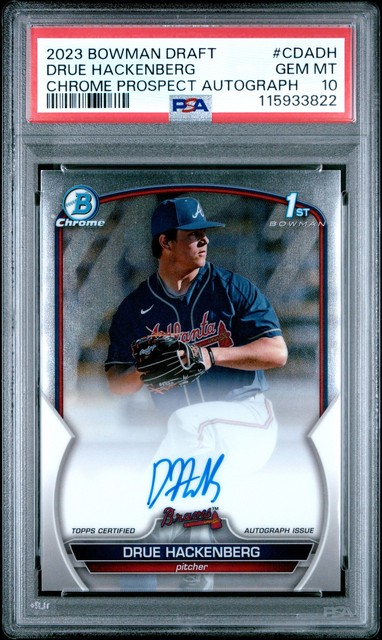 2023 Bowman Chrome Draft Drue Hackenberg 1st Rookie Card RC Auto PSA 10