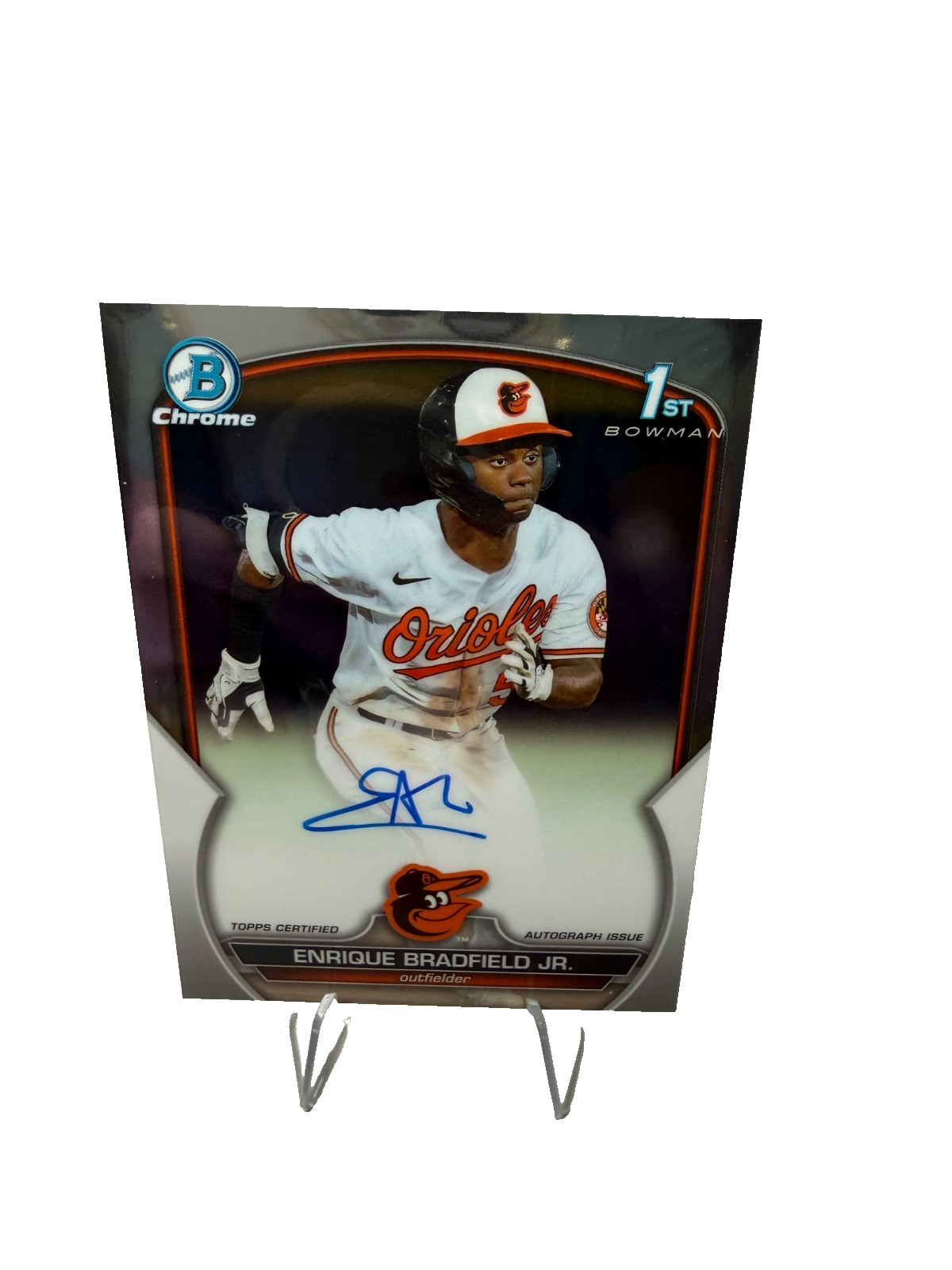 Enrique Bradfield Jr. 2023 Bowman Draft Chrome 1st Auto #CDA-EBR Orioles