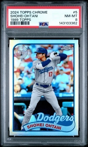 2024 Topps Chrome - 1989 Topps Baseball Shohei Ohtani #89CB-5 (PSA 8)