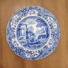 SPODE ENGLAND Blue Italian Side Salad Dessert Plate Set of 4  7.5  