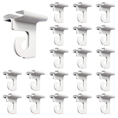 20 Pack Aluminum Drop Ceiling Hooks for Hanging Grid Ceiling Hangers 1.25x1 Inch