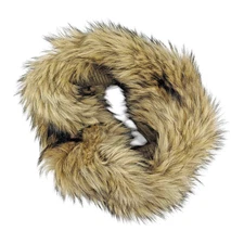 Loft Faux Fur Snood Infinity Scarf Beige/Black Neutral | New w/Tags 8" Wide