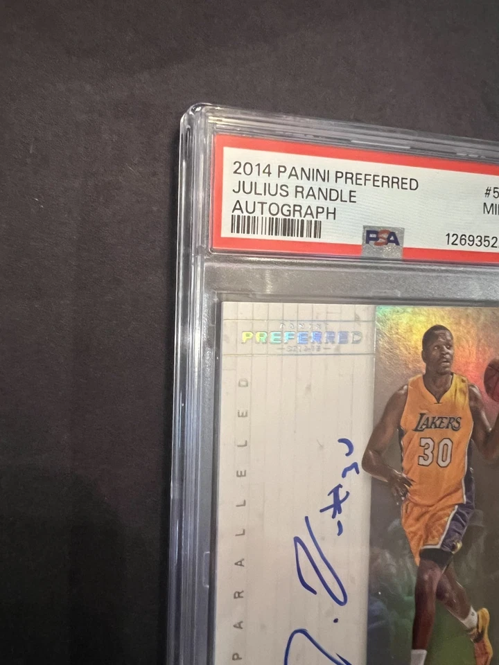 2014-15 Panini Preferred Julius Randle Rookie Auto /50 On Card PSA 9 - TWolves - Image 2 of 4