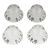 Musiclily Pro 4X Transparent Imperial Inch Guitar Bell Hat Knobs For Us Les Paul