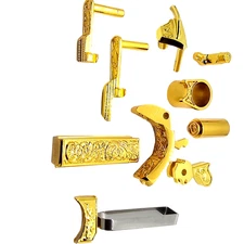 Custom Gold-Plated 1911 Full Size Parts Kit – 10pc Engraved Steel Replacement Se