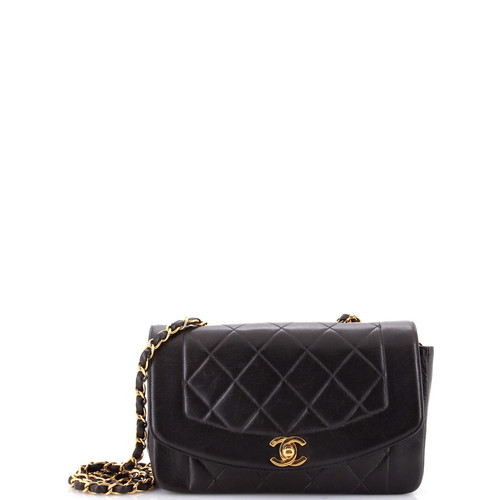 Chanel Vintage Diana Flap Bag Quilted Lambskin Small
