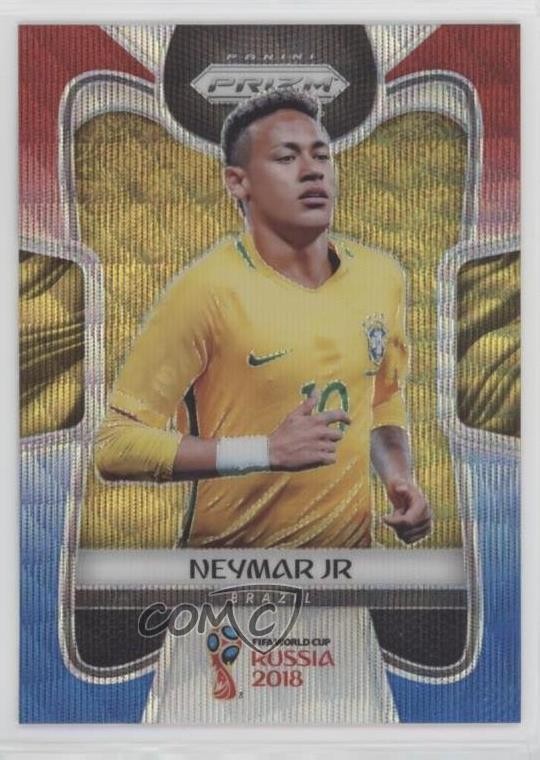 2018 Panini Prizm World Cup Red & Blue Wave Prizm Neymar Jr #25