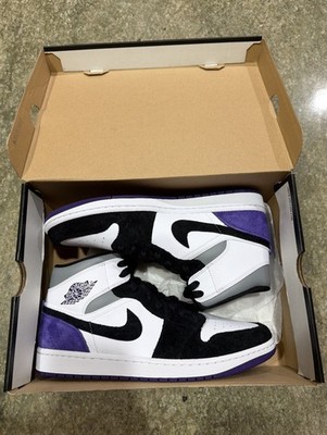 Size 10.5 Nike Air Jordan 1 Retro Mid SE Court Purple White Black Brand New