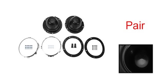1pair 7" Headlight Headlamp Back Bowls Buckets with Fixings for Classic for Mini - Picture 2 of 7