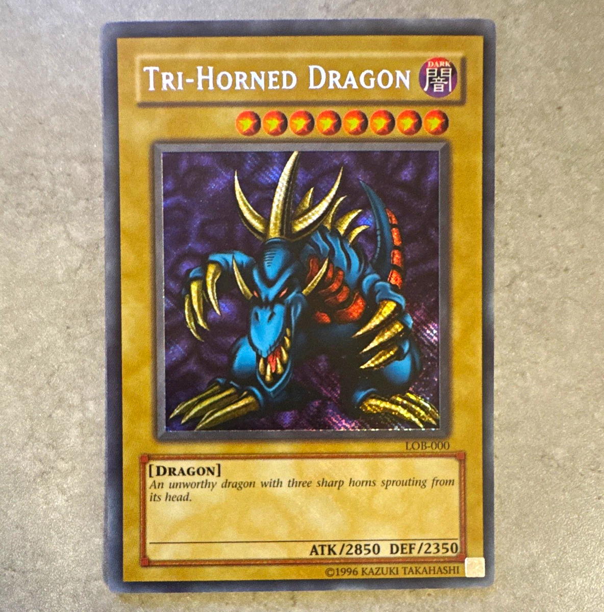 Tri-Horned Dragon LOB-000 The Legend of Blue Eyes White Dragon for