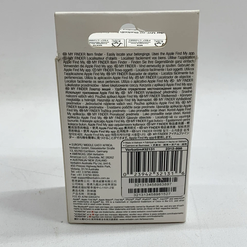 My Finder Bluetooth Tracker Black/White 32131 Dustproof and Waterproof - 2 Pack - Image 4 of 4