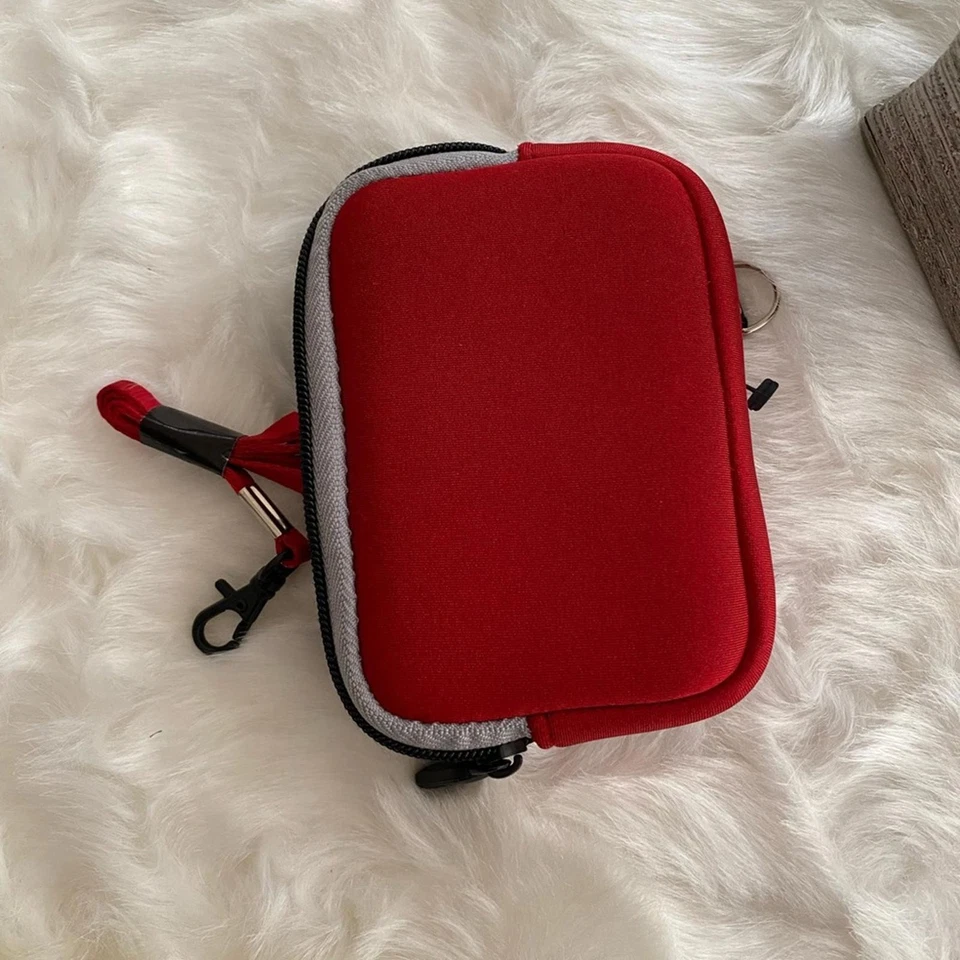 Case Logic Small Electronics Pouch with Clip - Red and Gray - Image 4 of 4