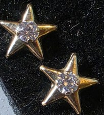 14k Cz Star Studs