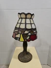 Beautiful Slag Glass Tealight Holder. 9.5" Tiffany Style. Colorful