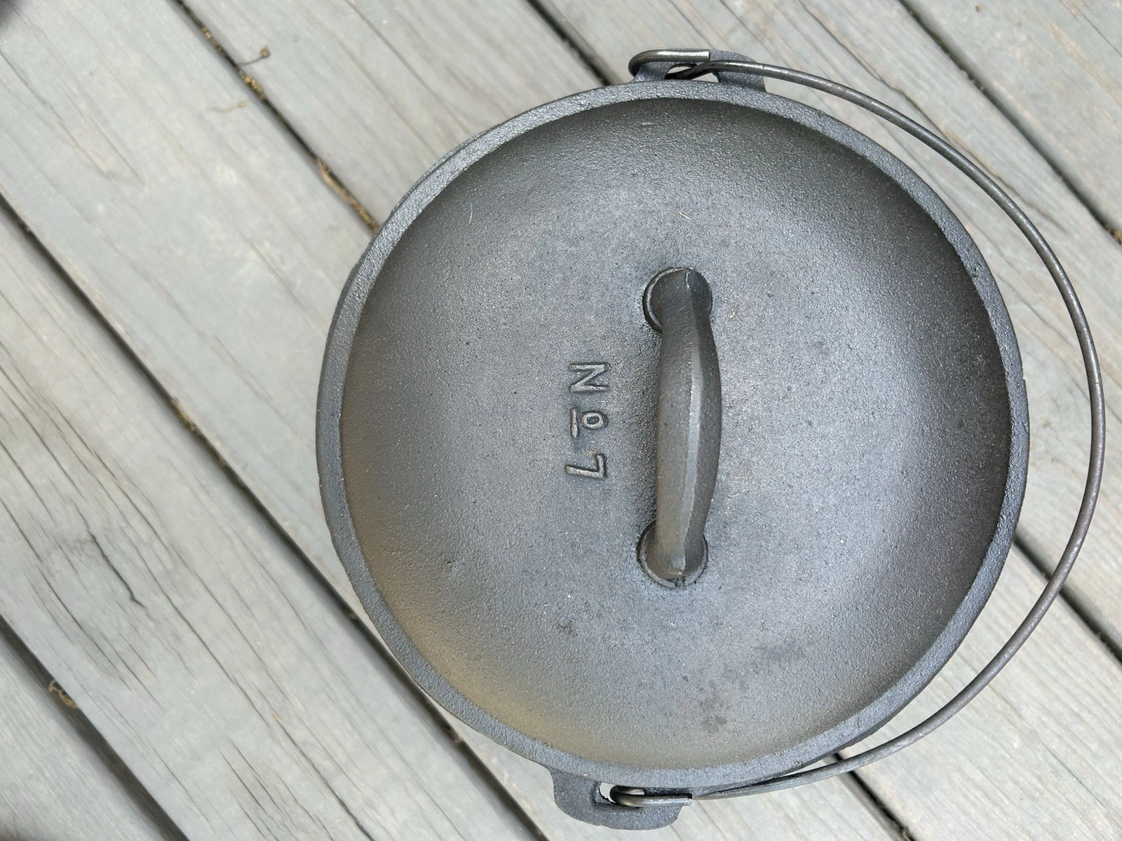 Vintage 3legged Cast Iron #7 Bean Pot by Martin Stove & Range Co Florence AL