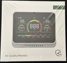13-in-1 Air Quality Monitor Indoor, Air Quality Tester for Home with Beep Alarm
