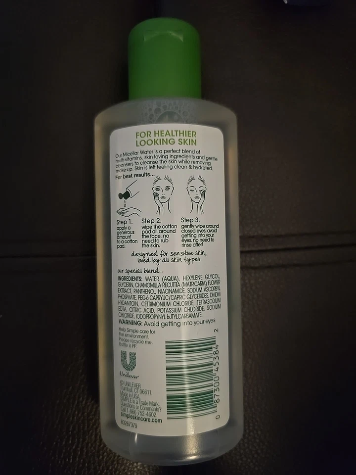 1 Bottle Simple Cleansing Water Micellar Sensitive skin (B8) - Image 2 of 2