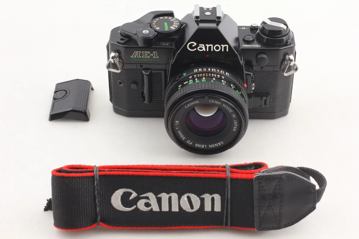 [Como Nuevo] Cámara fotográfica Canon AE-1 Programa Negra SLR Nueva FD 50mm f1.8 de JAPÓN