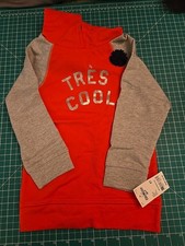 Oshkosh B'gosh Girls Pullover Jacket 4t NWT Hoodie CORAL GREY TRES COOL SPORT