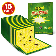 15 Pack Pest Trap Boards, Strong Sticky Trap Pad And Boards For Multi Pests Glue