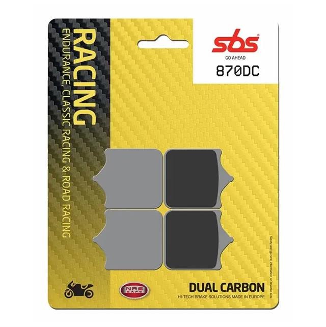 SBS 870DC Front Motorcycle Dual Carbon Racing Brake Pads (TRACK USE ONLY)
