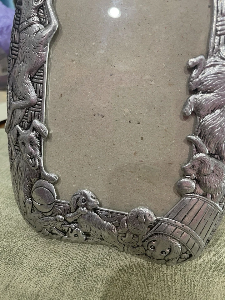 Marco de perro cachorro Arthur Court 1987 vintage tamaño foto 5x7 Foto 4 de 4