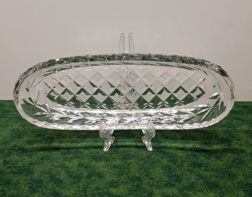 Signed Waterford Hand Blown Clear Crystal Celery, Relish Dish ~ Glandore Pattern - Picture 4 of 5