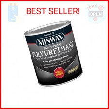 Minwax Fast Drying Polyurethane Protective Wood Finish, Clear Semi-Gloss, 1 Quar