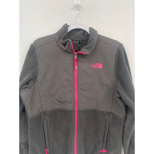 The North Face Big Kids’ Denali Jacket Gray Pink Girls XL 18 - Picture 4 of 11