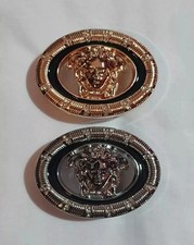 2 pcs Belt Buckle Versace. 3D medusa. Gold And Silver