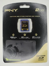 NEW PNY Optima 2GB SD Camera Memory Card